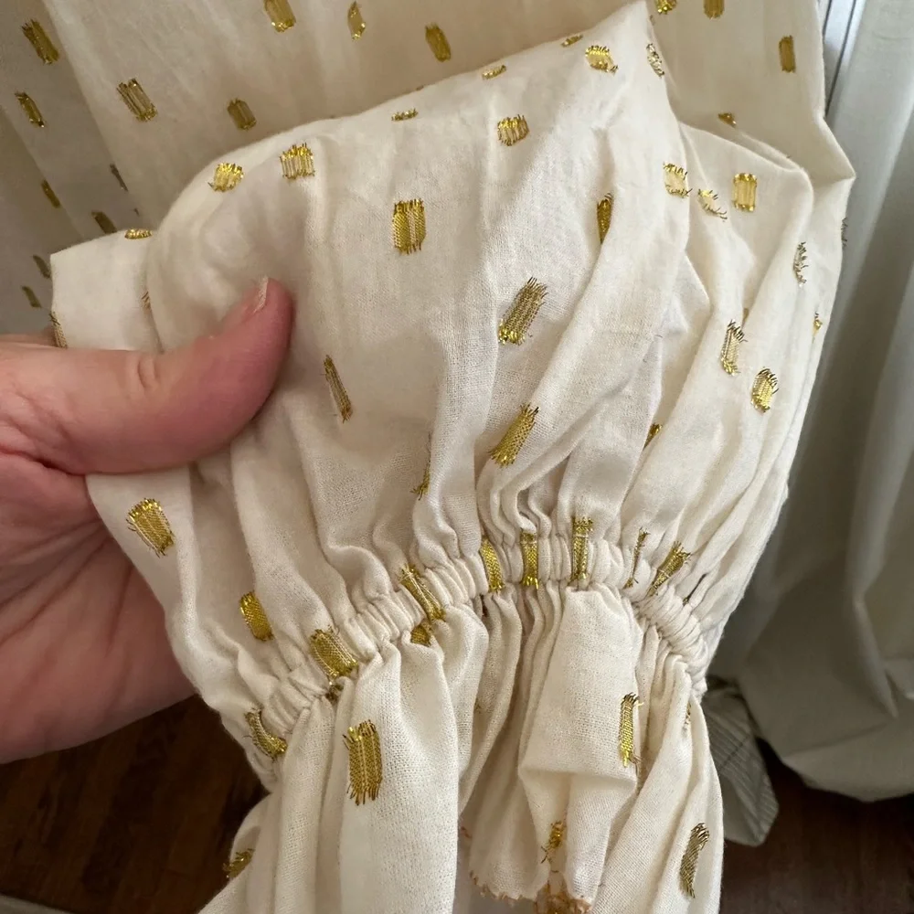 Anthropologie DOLAN off white tie blouse - Picture 7 of 11